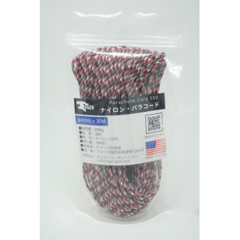 TIGER(タイガー) S-9906　パラコード　 レッドカモ　30Mx4mm　　　　　