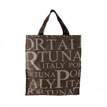 優美社　1562-01　Porta Fortuna （ポルタ フォルチューナ） プリント手提げ  ブラウン