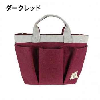 優美社　4069-00　Cacha Cacha （カチャカチャ） スリーポケット　ランチバッグ  ダークレッド