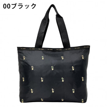 優美社　4917-00　Ferlieden （フェアリーデン） 猫刺繍横型トートバッグ  ブラック