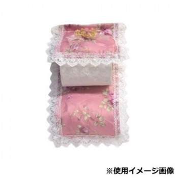 ローズ柄トイレットペーパーホルダー ピンク　QSI-2209PI-F