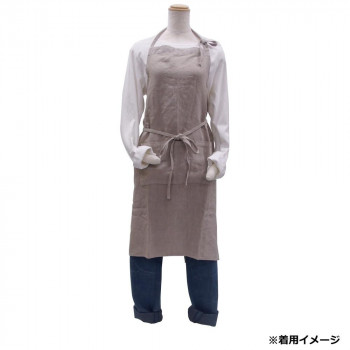 リネン エプロン ナチュラル KI057521