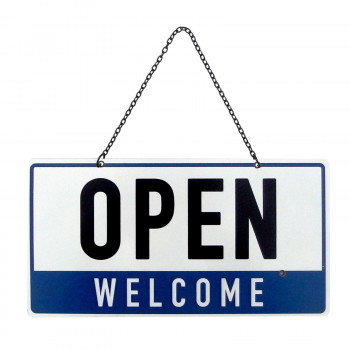 メタルOPEN/CLOSEサイン RESUME TIME RD/BL DE057583