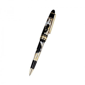 まえじゅう漆器 漆芸ボールペン 波(B) 桐箱入 4L-612