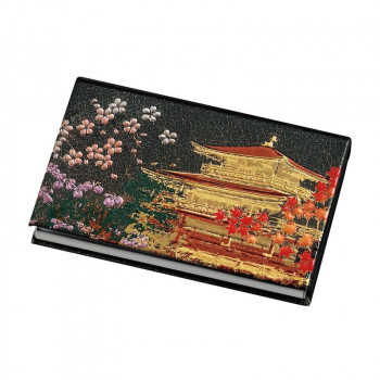 まえじゅう漆器 カードケース 金閣寺(B) 3V-338
