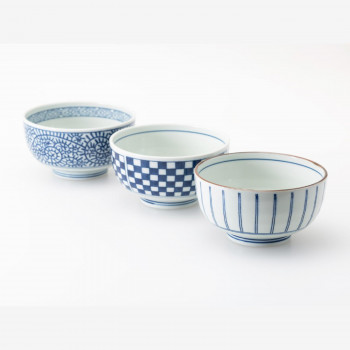 西海陶器 藍屋 丼トリオ 31057