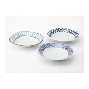 西海陶器 藍屋 多用皿トリオ 31065