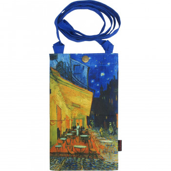 名画 スマホショルダーバッグ ゴッホ「夜のカフェテラス」 AS-00904
