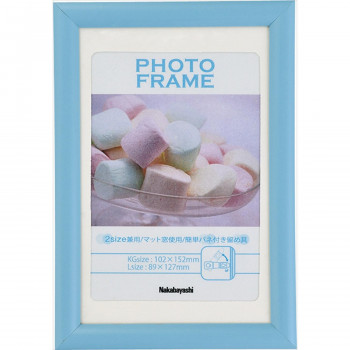 ナカバヤシ　PVCフォトフレーム/KG・L/ブルー　フ-TPS-201-B