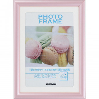 ナカバヤシ　PVCフォトフレーム/2L・KG/ピンク　フ-TPS-301-P