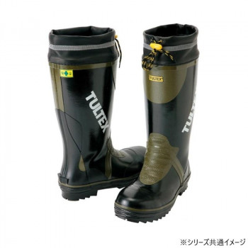 アイトス 4703  安全ゴム長靴(糸入り)  ブラック×OD  25.5cm