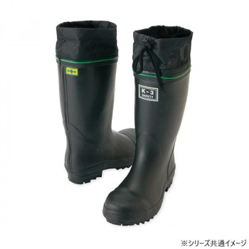 アイトス 58601  安全ゴム長靴(踏み抜き抵抗板入り)(K-3)  ブラック  25cm