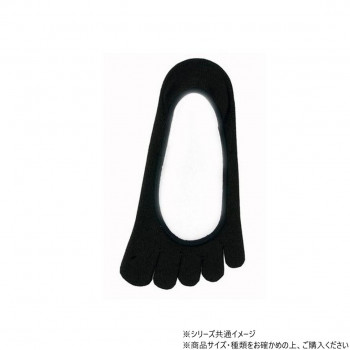 神戸生絲　婦人シルク5本指パンプスイン22-24cm  SY302  ブラック