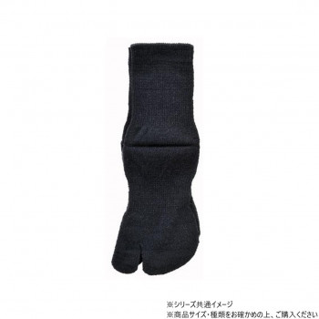 神戸生絲　婦人シルクたび型ソックス22-24cm  SY304  ブラック