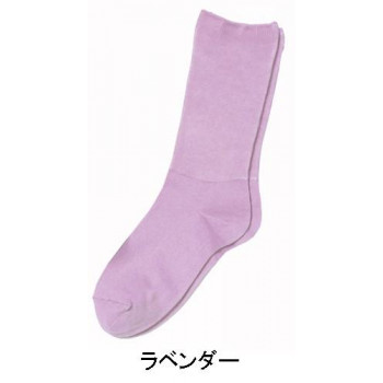 神戸生絲　婦人ふくらはぎ楽らく(綿混)滑り止めソックス22-25cm  3957  ラベンダー