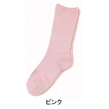 神戸生絲　婦人ふくらはぎ楽らく(綿混)滑り止めソックス22-25cm  3957  ピンク