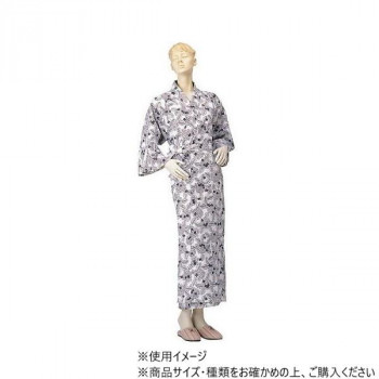 神戸生絲　婦人ガーゼねまき(ラグラン袖)M  No.69  コン  花柄