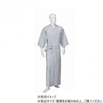 神戸生絲　紳士カラーガーゼねまき(ラグラン袖)M  NE28  グレー