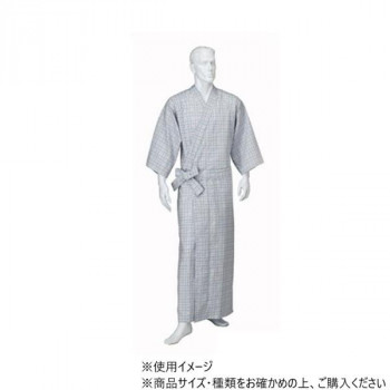 神戸生絲　紳士カラーガーゼねまき(ラグラン袖)L  NE28  グレー