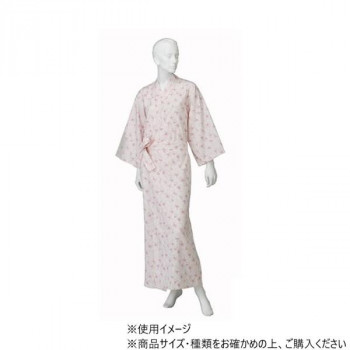 神戸生絲　婦人カラーガーゼねまき(ラグラン袖)L  NE69  ピンク