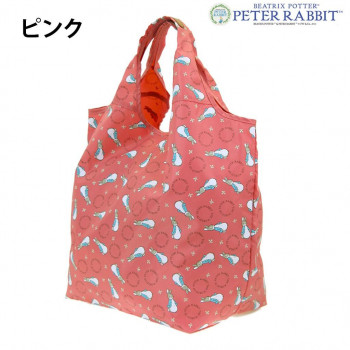 優美社 0636-00  （ピーターラビット(TM)） コンパクトショッピングバッグ(L)  ピンク