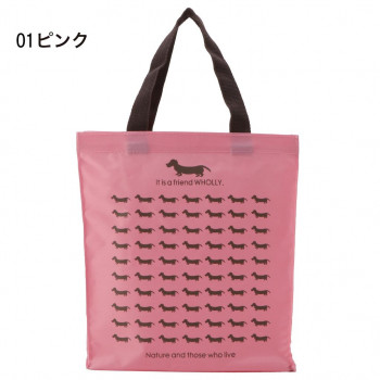 優美社　3L12-01　WHOLLY （ウォーリー） プリント角型手提げ小  ピンク