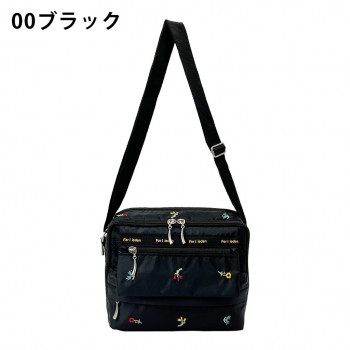 優美社　4792-00　Ferlieden （フェアリーデン） 花刺繍ショルダーバッグ  ブラック