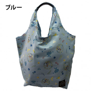 優美社　0617-00　 （ピーターラビット(TM)） 　くり手型　Mサイズ　コンパクト収納エコバッグ  ブルー