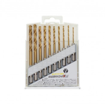 H＆H　六角軸チタンドリルセット　10PC　HTD-10　350253