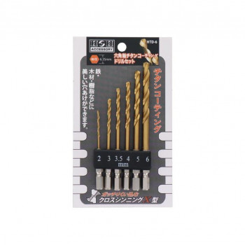 H＆H　六角軸チタンドリルセット　6PC　HTD-6　350251