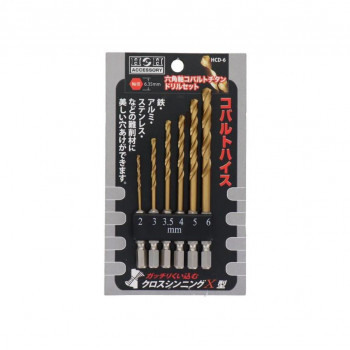 H＆H　六角軸コバルトドリルセット　6PC　HCD-6　350252