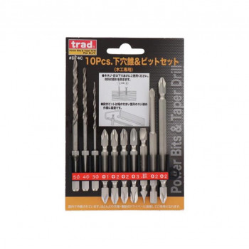 trad　10P下穴錐＆ビットセット　DT4C　000091