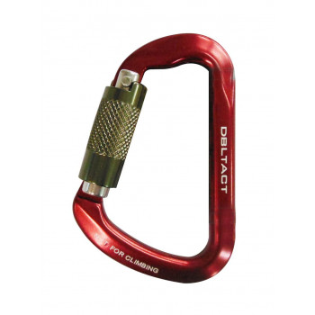 DBLTACT　アルミ鍛造ロックカラビナ　レッド　DT-AKR-R　360429