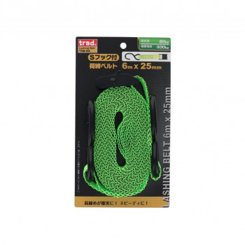 TRAD　Sフック　荷締ベルト　25mm×6m　TNB-6S　823514