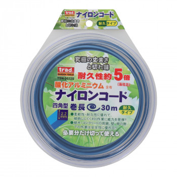 trad　酸化アルミニウムナイロンコード　2.2×30m　四角　TSN-3022S　316027