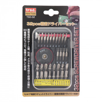 TRAD　精密ドライバーセット　32PC　TSD-32　360053