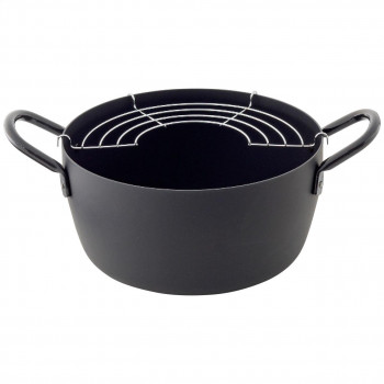 燕三 共柄深型天ぷら鍋22cm(網付) EM-039 3340-370