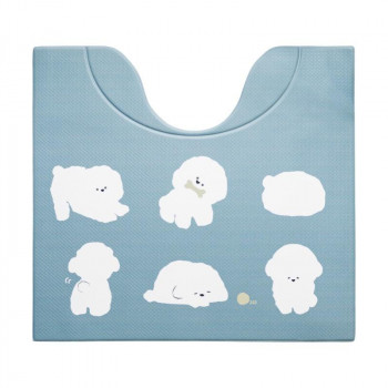 スキマにピタっ!PVCトイレマット　55×60cm ビションフリーゼ