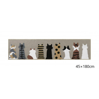mysaキッチンマット　45×180cm キャットグレージュ