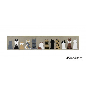 mysaキッチンマット　45×240cm キャットグレージュ
