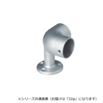 シロクマ　ステンA形コーナーエルボ シルバー ABR-118　32φ