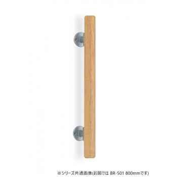 シロクマ　ミニ手摺直受 シルバー/Lオーク BR-501　800mm