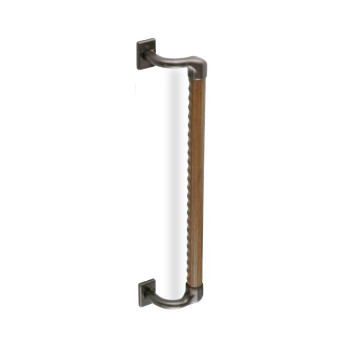 シロクマ　オフセット手すりディンプル アンバー/Mオーク BR-573　600mm