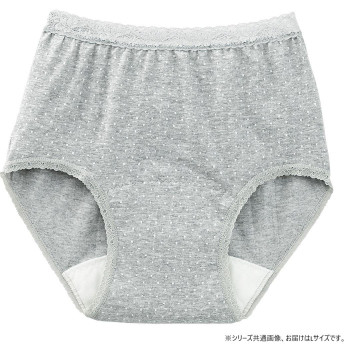 ケアファッション 安心快適水玉柄ショーツ(婦人) グレー L 3816012