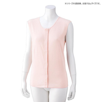 ケアファッション ラン型ワンタッチシャツ(婦人) ピーチ LL 3828413