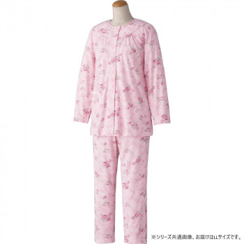 ケアファッション ワンタッチテープ+腰開きパジャマ(婦人) ピンク LL 3864403
