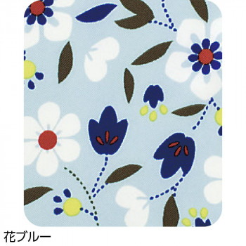 ケアファッション 食事用エプロン 花 ブルー 3891831