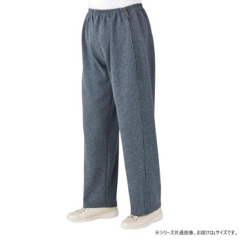 ケアファッション 脇全開スウェットパンツ(婦人) ネイビー杢 L 3902002
