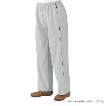 ケアファッション 脇全開スウェットパンツ(婦人) 杢グレー L 3902012