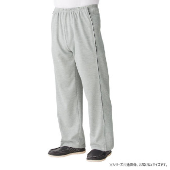 ケアファッション 脇全開スウェットパンツ(紳士) 杢グレー L 3902112